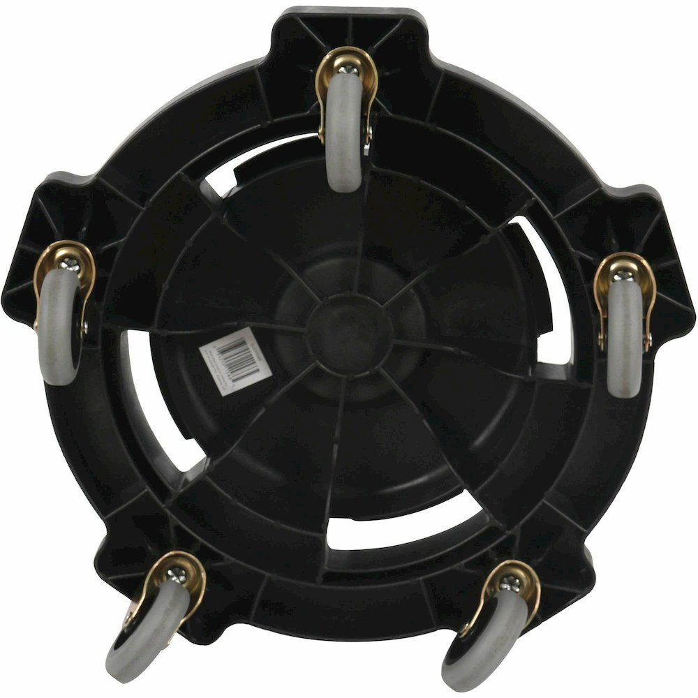 Genuine Joe 17.9" Round Dolly - 5 Casters - 3" Caster Size - Resin - 6.30" Height - Black - 1 Each. Picture 3