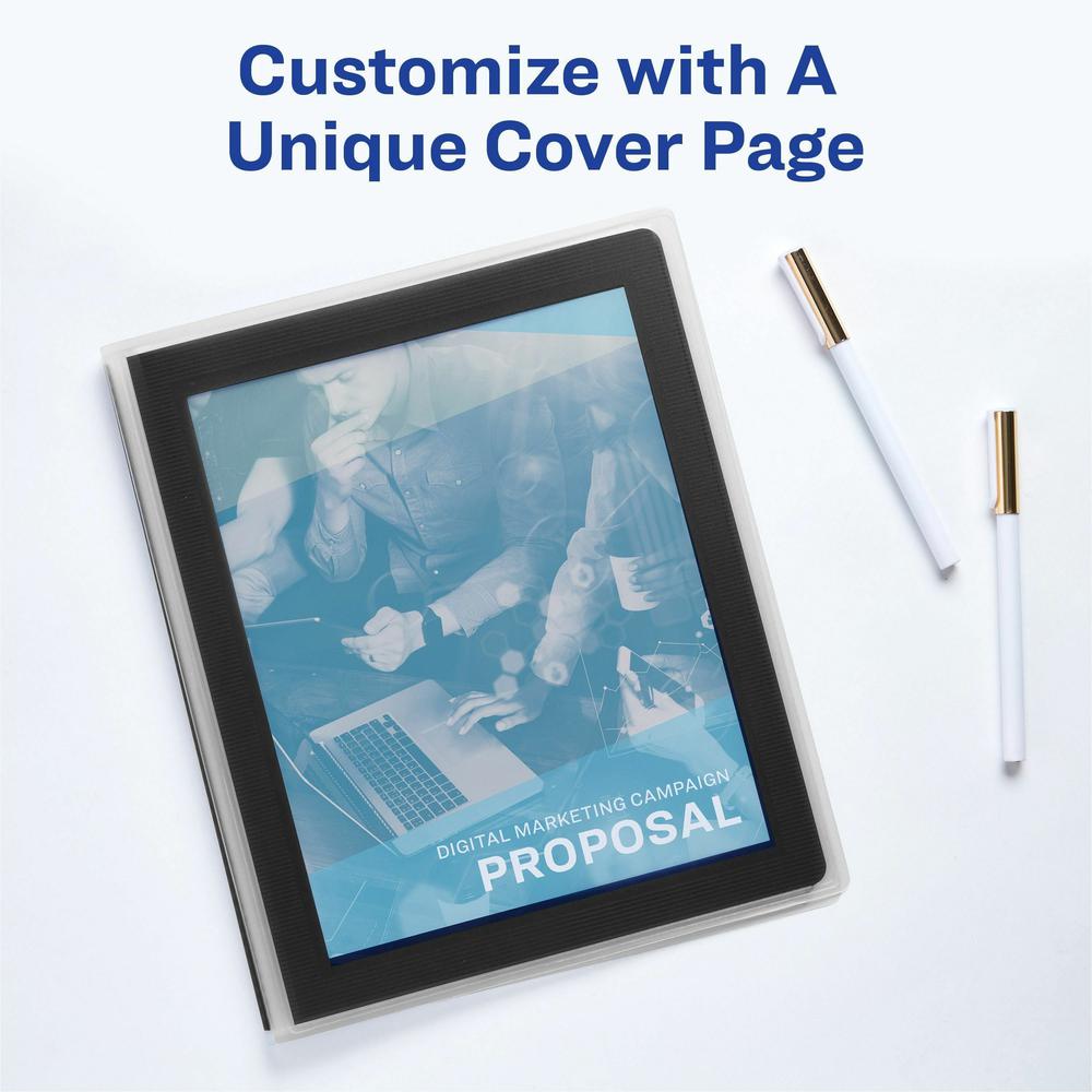 Avery&reg; Flexi-View 3 Ring Binders - 1 1/2" Binder Capacity - Letter - 8 1/2" x 11" Sheet Size - 275 Sheet Capacity - 3 x Round Ring Fastener(s) - 1 Pocket(s) - Polypropylene - Pocket, Flexible, Dur. Picture 3