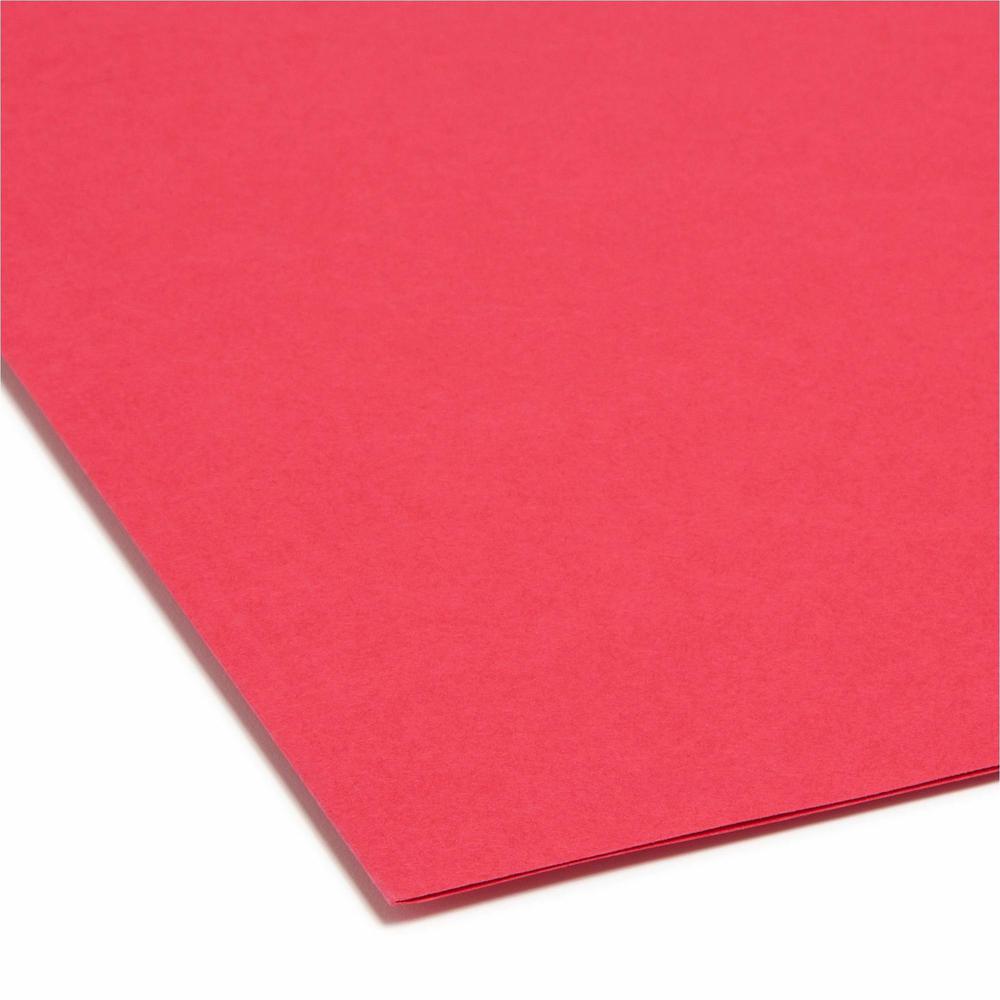 Smead SuperTab 1/3 Tab Cut Legal Recycled Top Tab File Folder - 8 1/2" x 14" - 3/4" Expansion - Top Tab Location - Assorted Position Tab Position - Blue, Red, Green, Yellow - 10% Recycled - 50 / Box. Picture 3