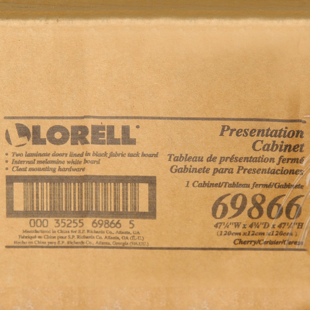 Lorell Dry-erase Whiteboard Presentation Cabinet - Hinged Door - 47.3" Height x 47.3" Width x 4.8" Depth - 1 Each. Picture 3