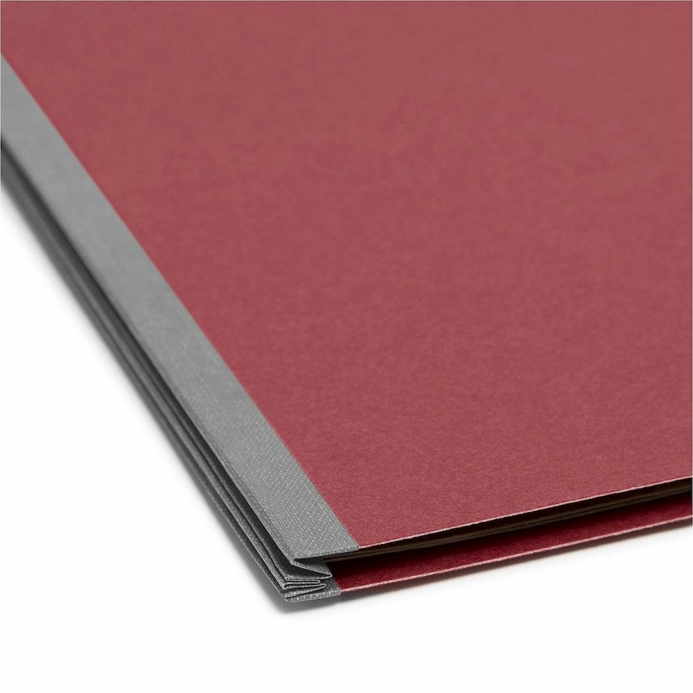 Smead 2/5 Tab Cut Letter Recycled Classification Folder - 8 1/2" x 11" - 2" Expansion - 2 x 2K Fastener - 2" Fastener Capacity - Top Tab Location - Right of Center Tab Position - 2 Divider - 25 pt. - . Picture 3