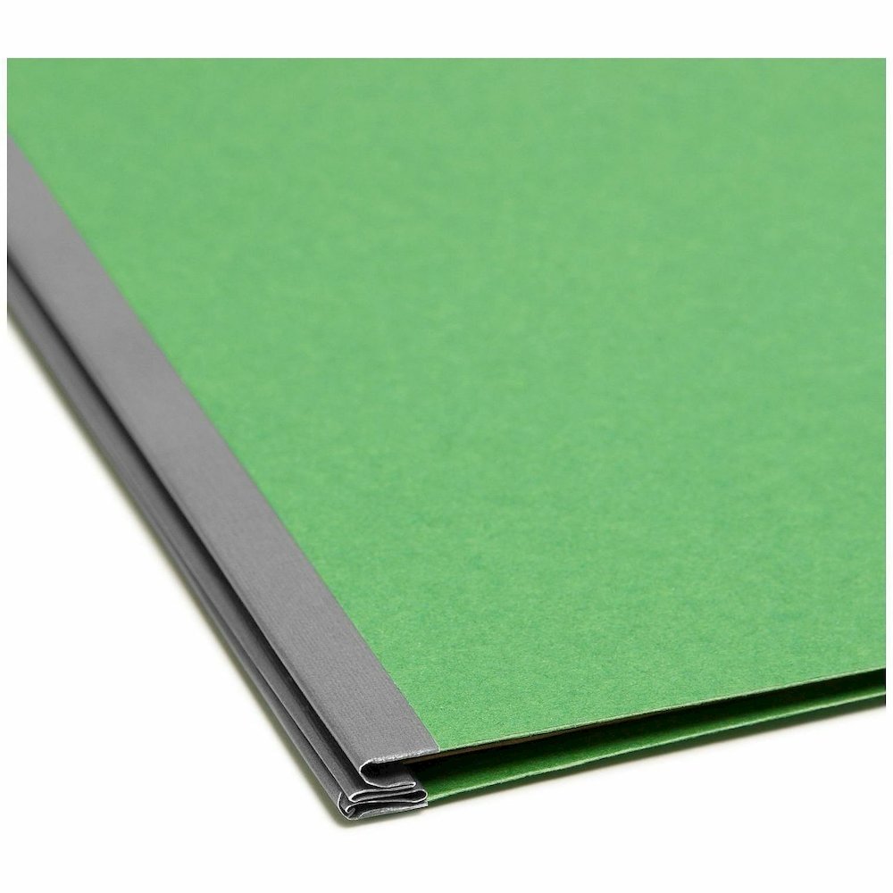 Smead 2/5 Tab Cut Letter Recycled Classification Folder - 8 1/2" x 11" - 2" Expansion - 2 x 2K Fastener - 2" Fastener Capacity - Top Tab Location - Right of Center Tab Position - 2 Divider - 25 pt. - . Picture 3