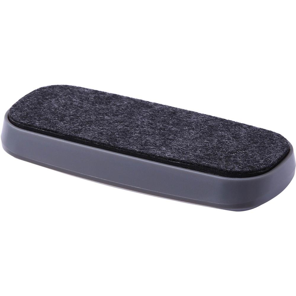 Lorell Rare Earth Magnet Board Eraser - Magnetic - Black, White - Plastic - 1Each. Picture 5