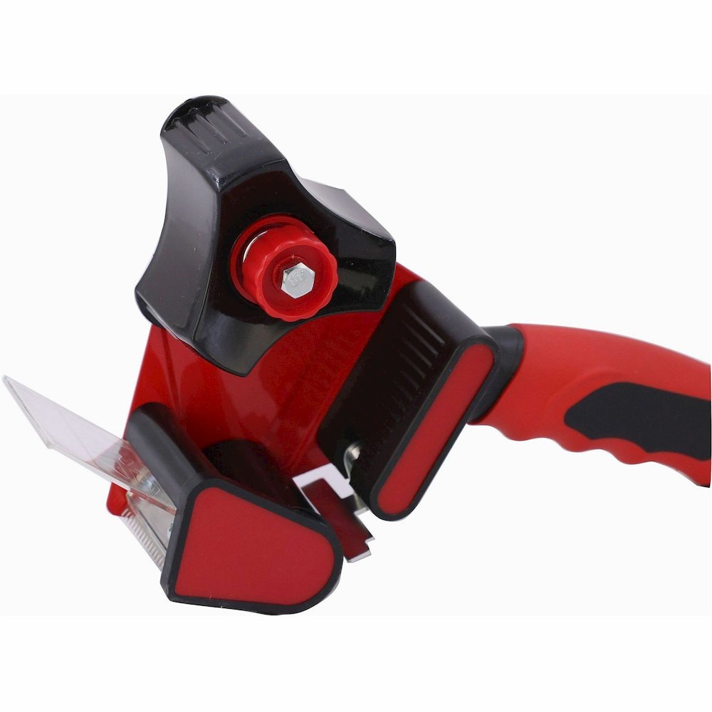 Sparco Handheld Tape Dispenser - 3" Core - Refillable - Ergonomic Design, Adjustable Tension Mechanism, Durable - Red, Black - 1 Each. Picture 3
