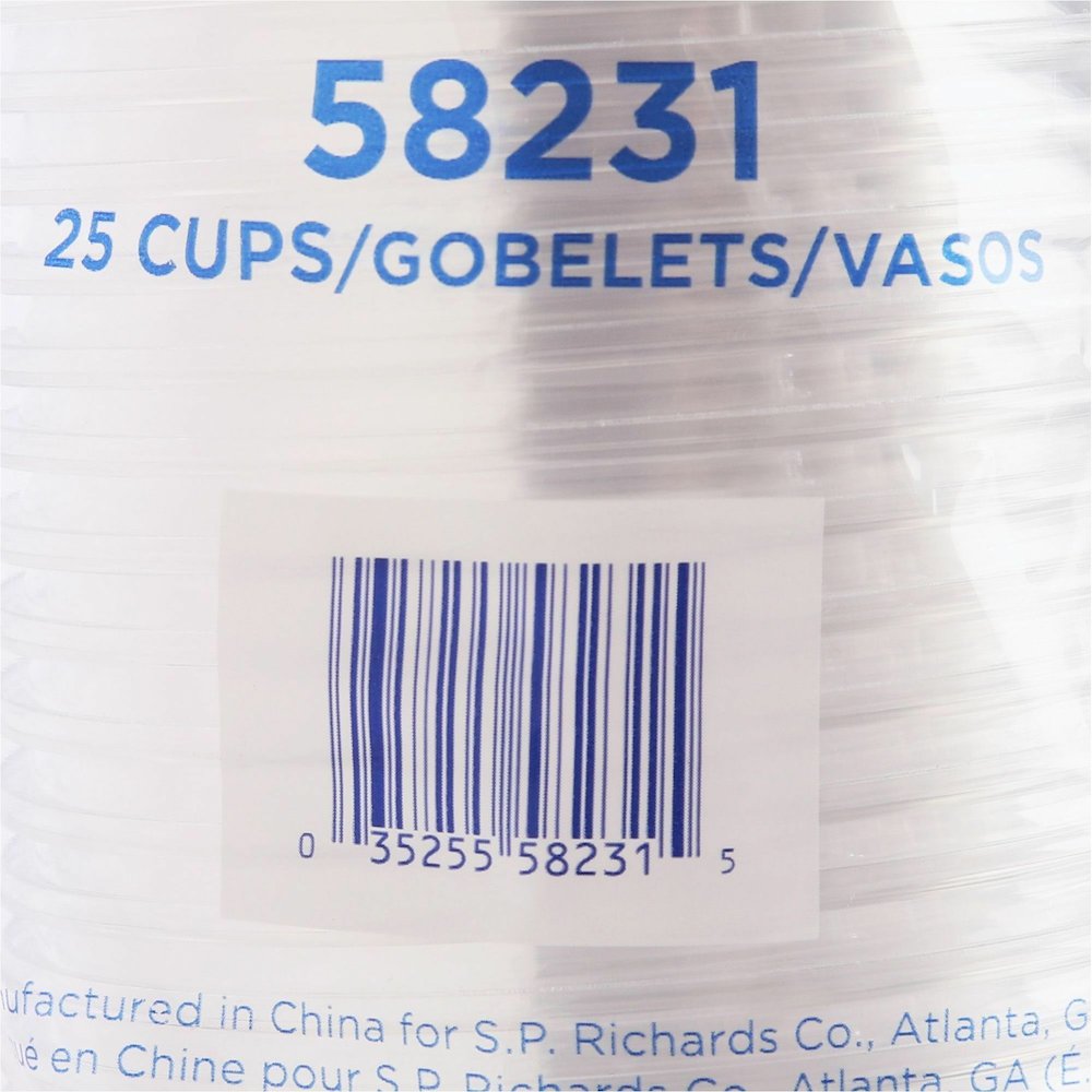 Genuine Joe 12 oz Clear Plastic Cups - 12 fl oz - Clear - Plastic - Cold Drink, Beverage - 25/Pack - 20 / Carton. Picture 3