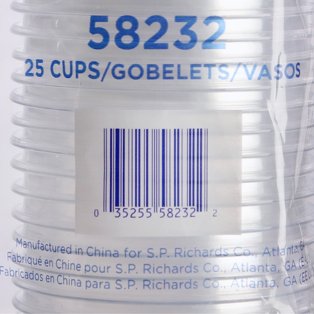 Genuine Joe 10 oz Clear Plastic Cups - 10 fl oz - Clear - Plastic - Cold Drink, Beverage - 25/Pack - 20 / Carton. Picture 3