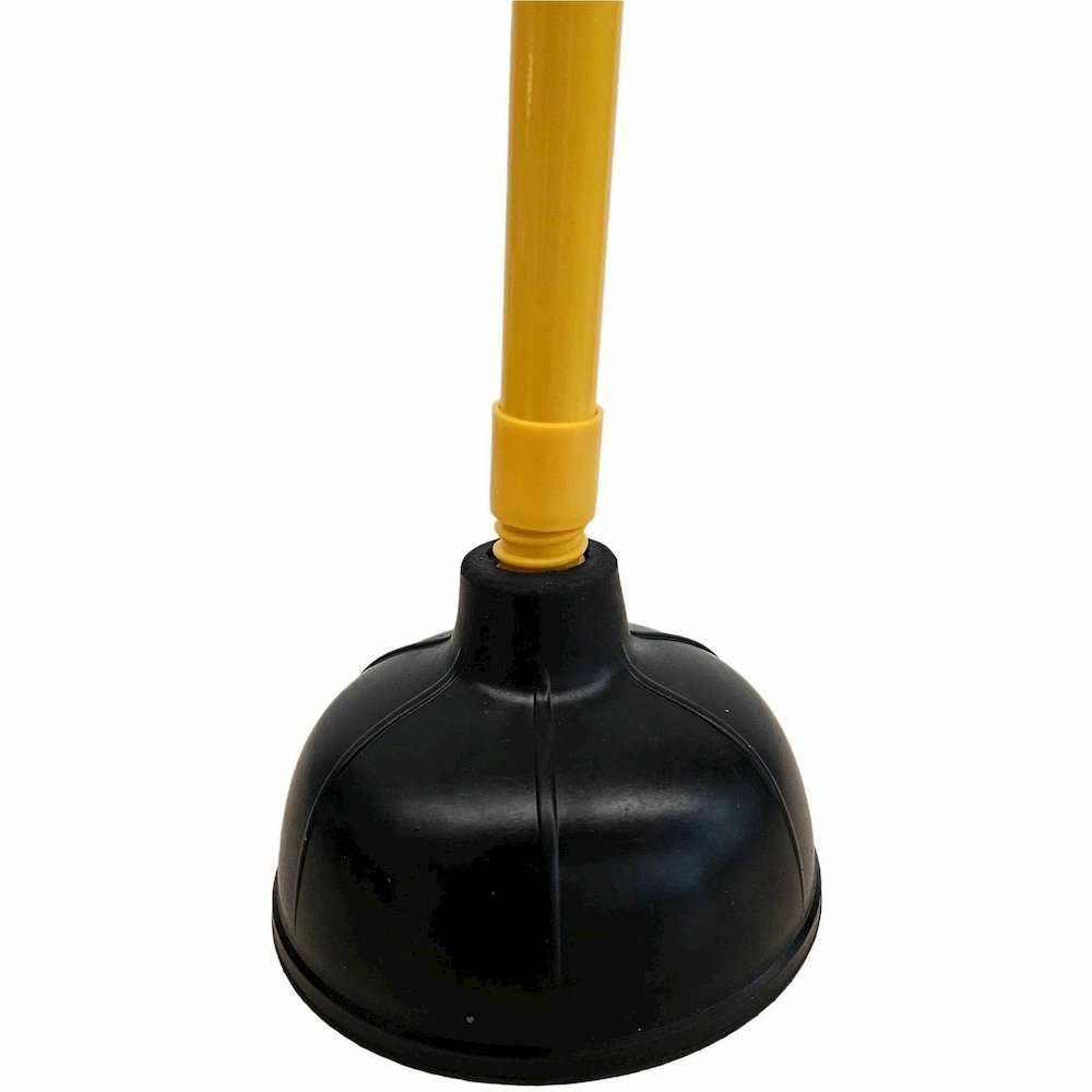 Genuine Joe Value Plus Plunger - 5.75" Cup Diameter - 23" Length - Yellow - Drain, Toilet, Pipe. Picture 3