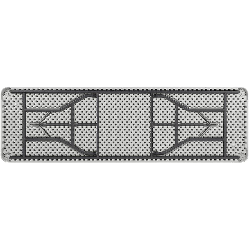 Lorell Ultra-Lite Banquet Table - Light Gray Rectangle Top - Dark Gray Base - 600 lb Capacity - 96" Table Top Width x 30" Table Top Depth x 2" Table Top Thickness - 29" Height - Indoor, Outdoor, Banqu. Picture 2