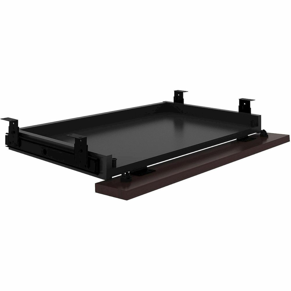 Lorell Universal Center Drawer - 5.1" Height x 16.7" Width x 28.4" Length - Finish: Espresso - Durable, Adjustable Drawer Glide - For Desk - 1 Each. Picture 3