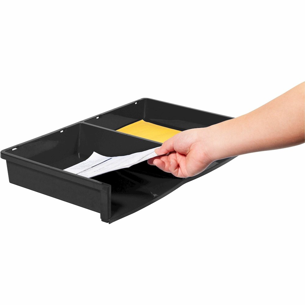 Storex Quick Stack 6-sorter Organizer - 500 x Sheet - 6 Compartment(s) - Compartment Size : 8.75" x 11.50" x 2" - 8.70" Height x 13.60" Width20.50" Length - Black - Plastic - 1 Each. Picture 3