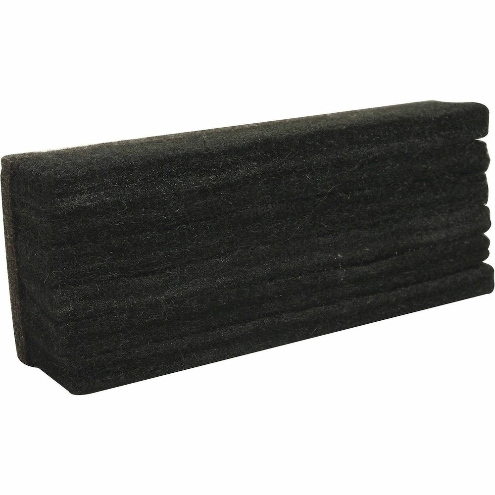 Lorell Chalkboard Erasers - Noiseless, Dustless - Black - Felt - 6 / Bundle. Picture 3