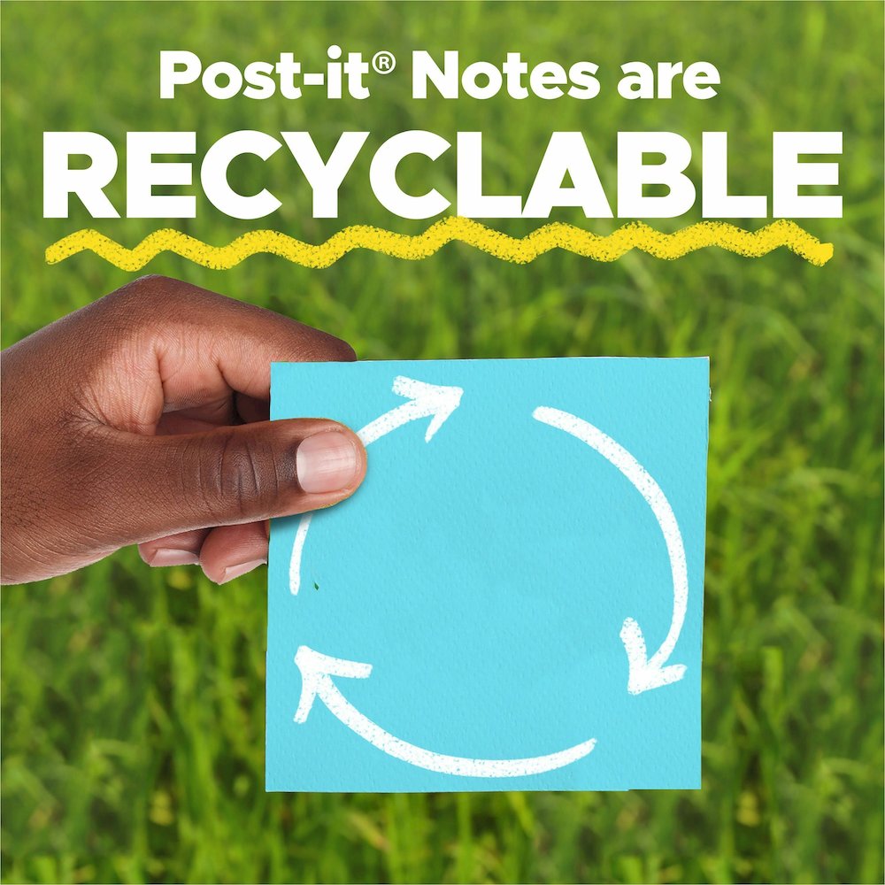 Post-it&reg; Super Sticky Dispenser Notes - Supernova Neons Color Collection - 3" Flag/Note Width x 3" Flag/Note Length - Square - 90 Sheets per Pad - Aqua Splash, Acid Lime, Guava - Paper - Super Sti. Picture 3
