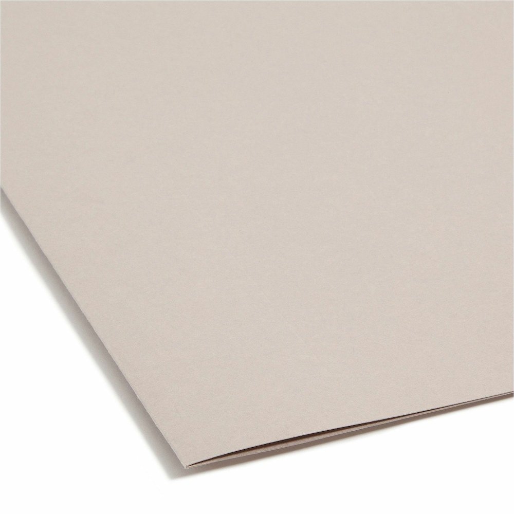 Smead TUFF 1/3 Tab Cut Letter Recycled Hanging Folder - 8 1/2" x 11" - 4" Expansion - Top Tab Location - Assorted Tab Position - Steel Gray - Bend Resistant, Heavy Duty, Tear Resistant, Reinforced Rod. Picture 3