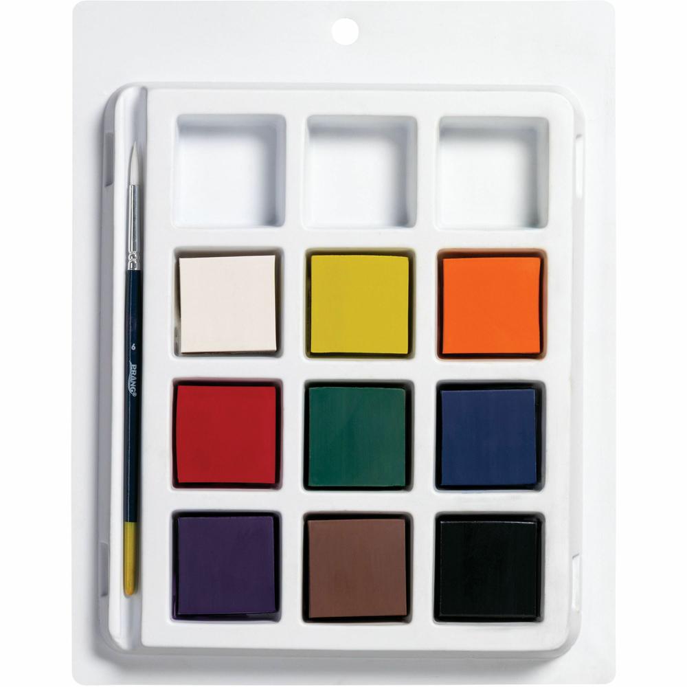 Prang Tempera Cakes Paint Kit - 9 Color(s) - Multicolor - 9 / Set. Picture 3