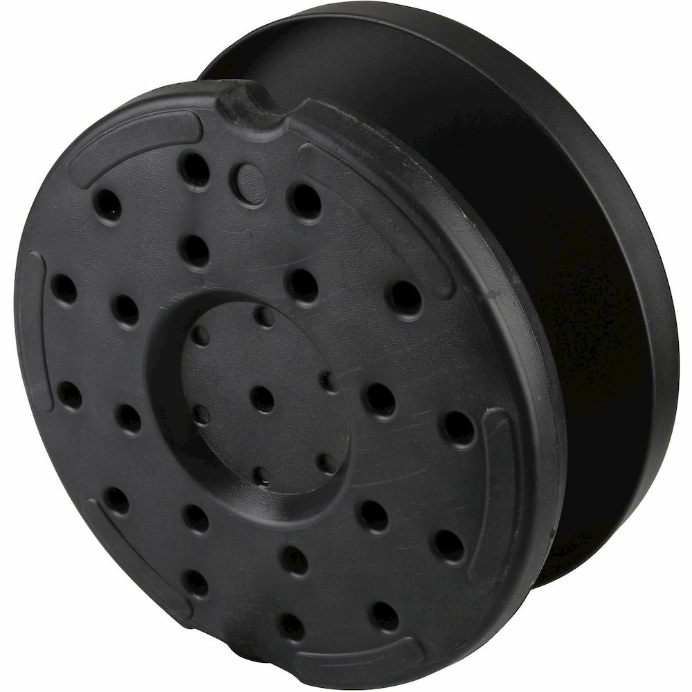 Genuine Joe Crowd-Control Bases - Rubber Feet - Floor Standing - Black - Steel, Concrete - 2 / Carton. Picture 3