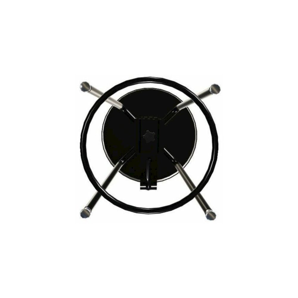 National Public Seating 6400 Series Heavy-Duty Padded Stools - Black Seat Color - Vinyl, Medium Density Fiber (MDF) Seat Material - Black Frame Color - Steel Frame Material - Four-legged Base - Black . Picture 3