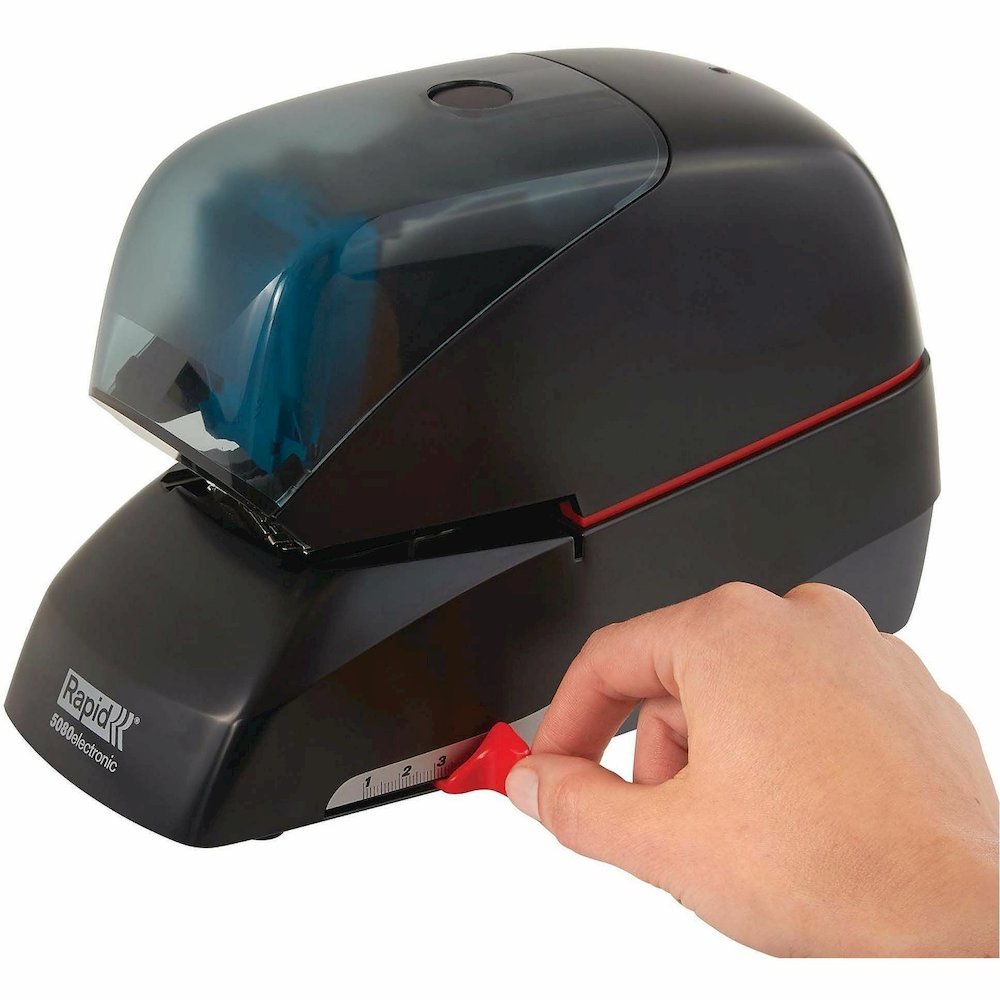Rapid Stapler Electric 5080E - Staples Upto 90 Sheet - Staple Size: 2" - Black - 1 Each. Picture 3