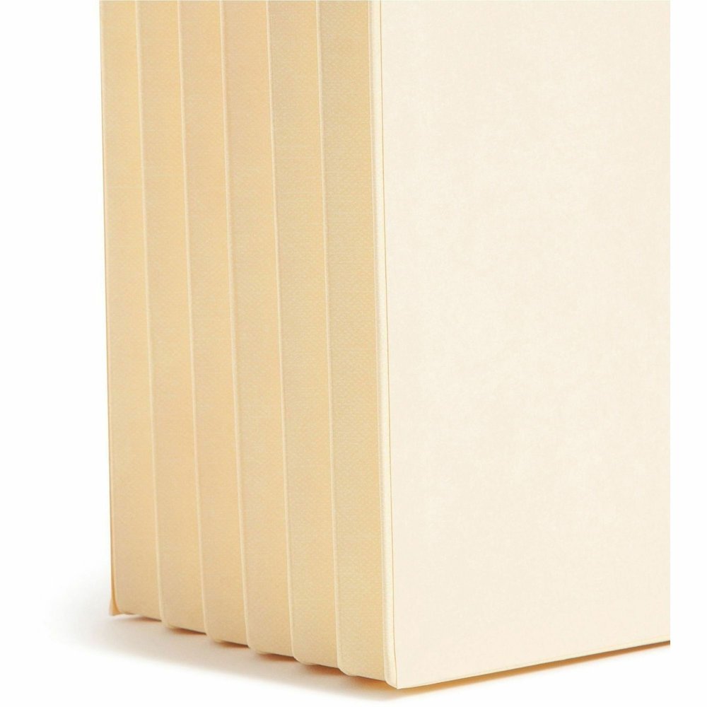 Smead Straight Tab Cut Letter Recycled File Pocket - 8 1/2" x 11" - 5 1/4" Expansion - 2 Plys - Manila Paper - Manila - Tear Resistant - 10% Recycled - 10 / Box. Picture 3
