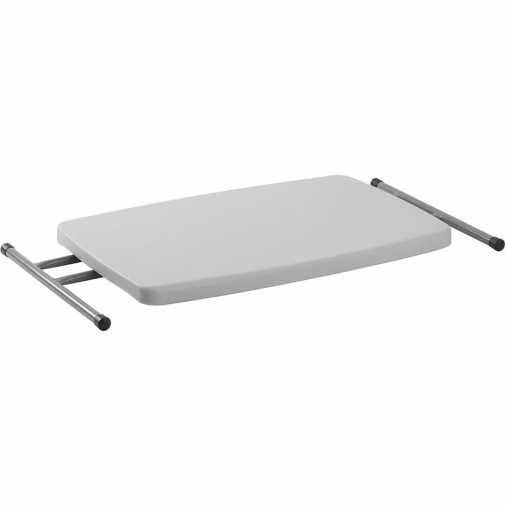 National Public Seating Basics Personal Folding Table - Speckled Gray Top - Powder Coated X-shaped, Textured Base - Modern Style - 150 lb Capacity - Height Adjustable - 6-Stage x 20" Table Top Width x. Picture 3