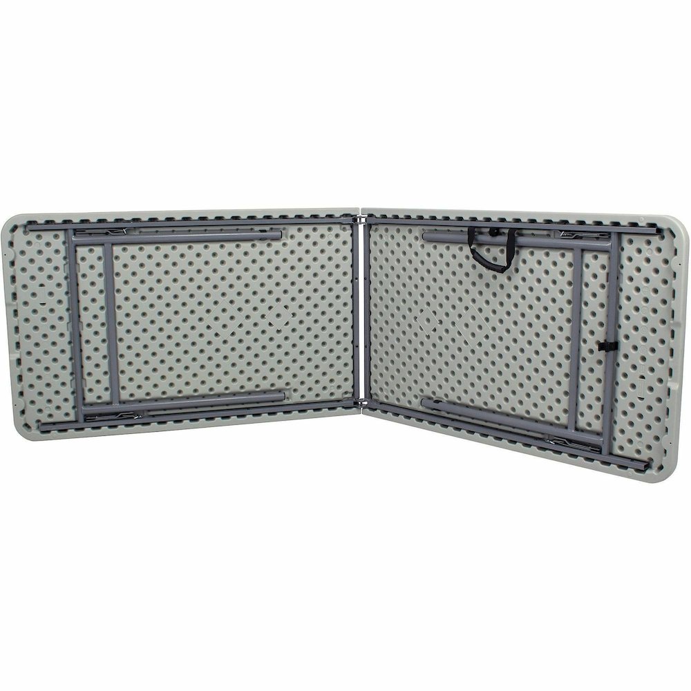 National Public Seating Industrial Fold-in-Half Tables - Speckled Gray Rectangle Top - Four Leg Base - 4 Legs - 700 lb Capacity - 96" Table Top Length x 30" Table Top Width x 1.70" Table Top Thickness. Picture 3