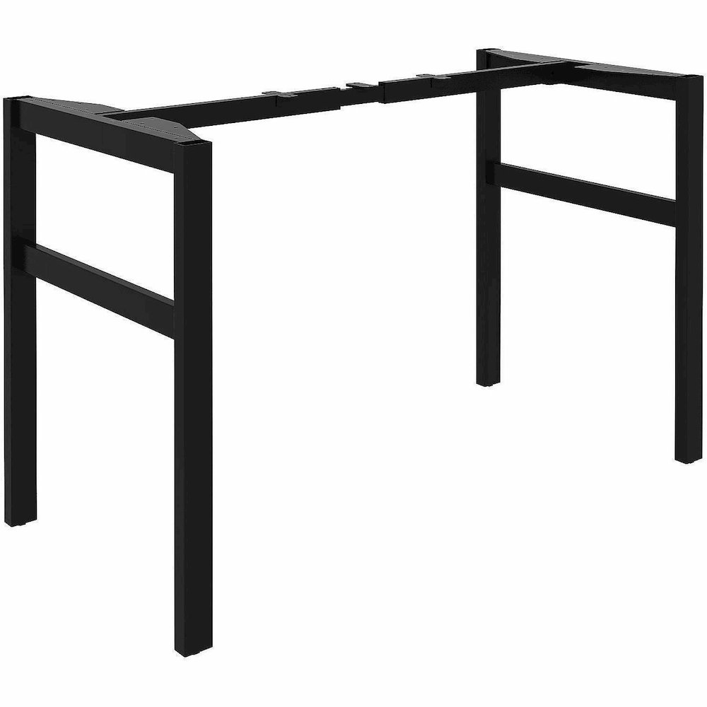 Lorell Table Base - Powder Coated H-shaped, Black Base - 28.50" Height x 71.60" Width x 23.20" Depth - Metal Base Material - 1 Each. Picture 3