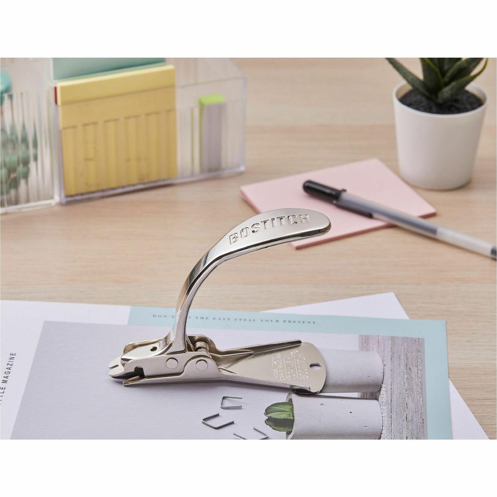 Bostitch Heavy Duty/Carton Staple Remover - Metal - Chrome - Staple Shield - 1 Each. Picture 2