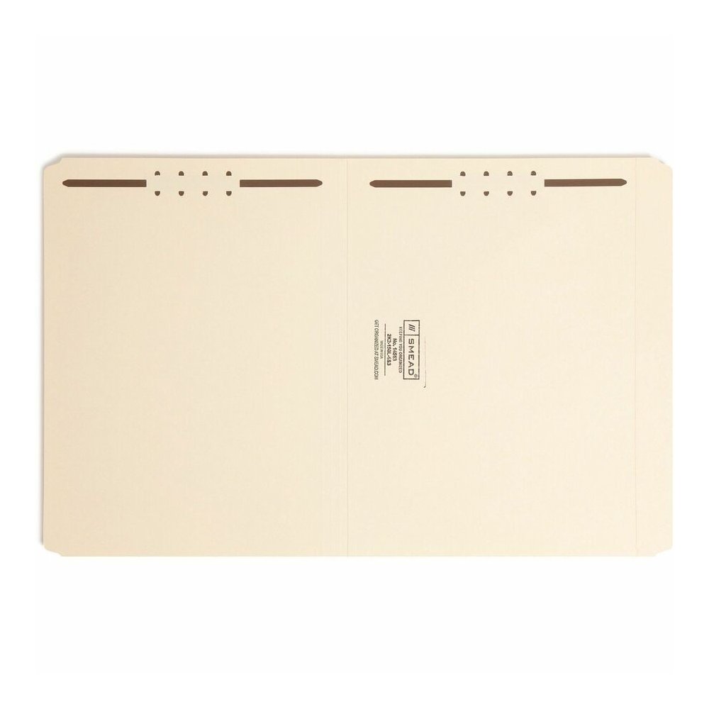 Smead Straight Tab Cut Letter Recycled Fastener Folder - 8 1/2" x 11" - 3/4" Expansion - 2 x 2K Fastener - 2" for Folder - 11 pt. - 2 Plys - Manila - Reinforced Tab - 10% Recycled - 50 / Box. Picture 2