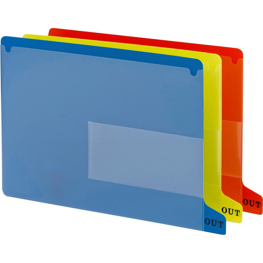 Smead End Tab Out Guides - Printed Bottom Tab(s) - Message - OUT - Letter - Yellow Poly Tab(s) - 25 / Box. Picture 4