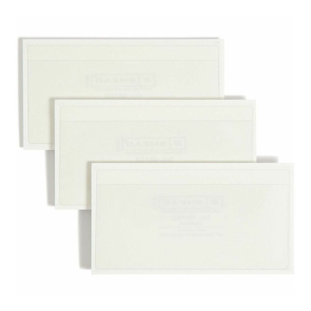 Smead Self-Adhesive Pockets - For 5 5/16" x 3 5/8" Sheet - Clear - Poly - 100 / Box. Picture 2