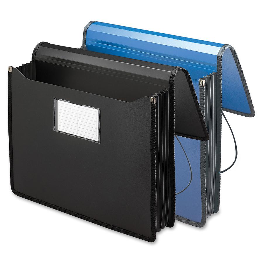Smead Letter File Wallet - 8 1/2" x 11" - 5 1/4" Expansion - Front Pocket(s) - Plastic - Black - 1 Each. Picture 5