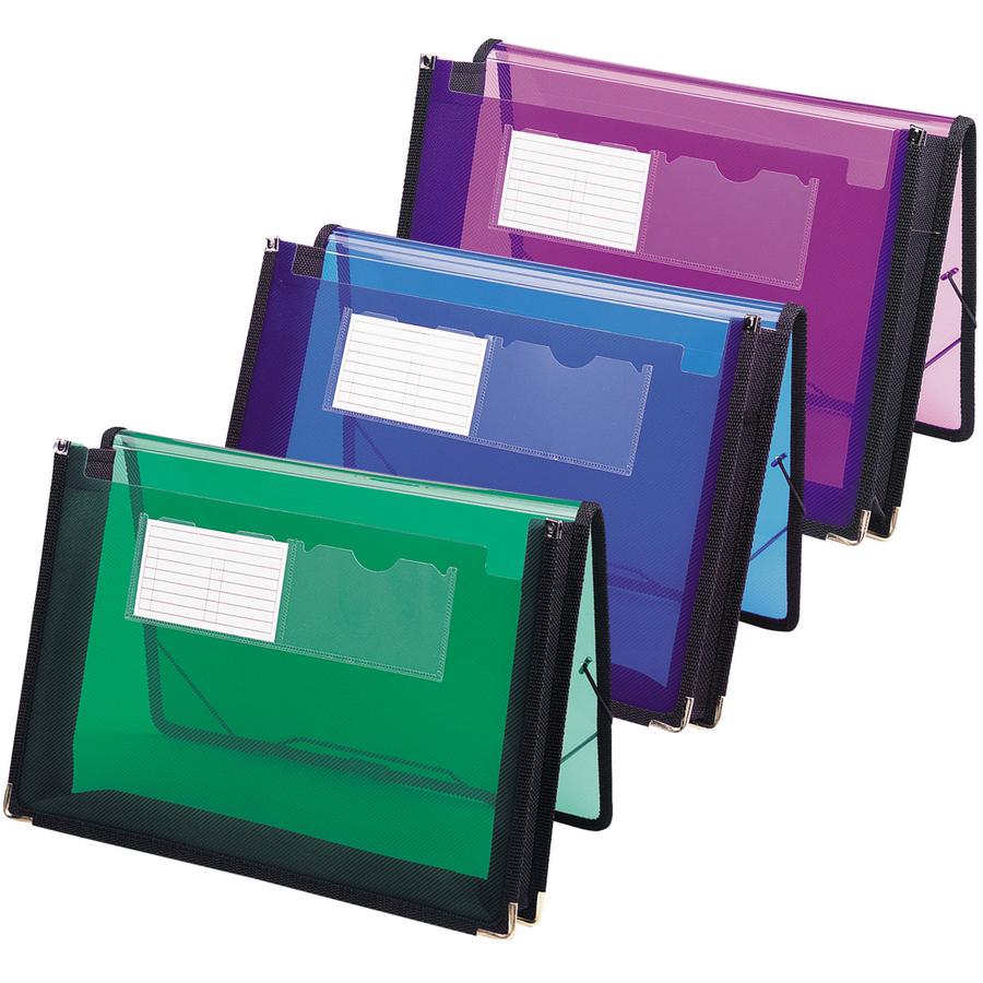 Smead Letter File Wallet - 8 1/2" x 11" - 2 1/4" Expansion - 2 Front Pocket - Polypropylene - Blue - 1 Each. Picture 2