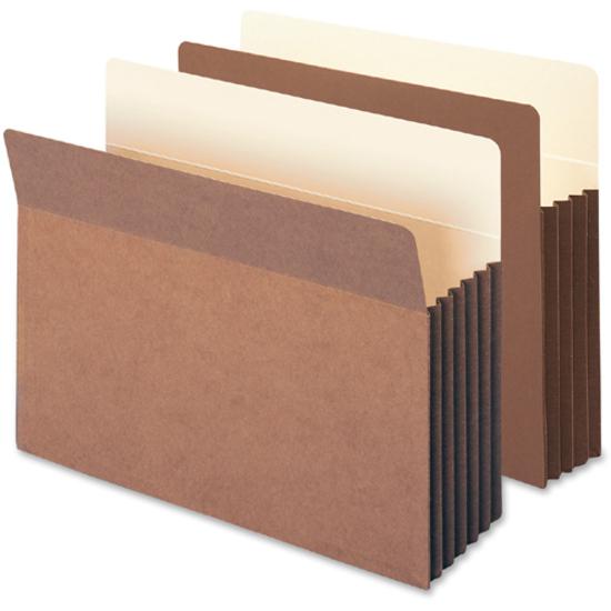 Smead Straight Tab Cut Letter Recycled File Pocket - 8 1/2" x 11" - 5 1/4" Expansion - Top Tab Location - 12.5 pt. - Redrope - Tear Resistant, Rounded Corner, Reinforced Gusset - 30% Recycled - 10 / B. Picture 7