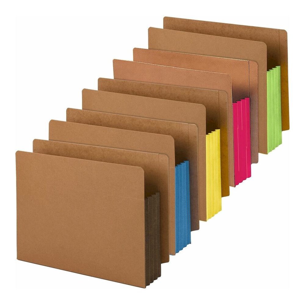 Smead Straight Tab Cut Letter Yes File Pocket - 8 1/2" x 11" - 3 1/2" Expansion - 1 Pocket - Top Tab Location - 12.5 pt. - 2 Plys - Blue - Tear Resistant - 30% Recycled - 10 / Box. Picture 4