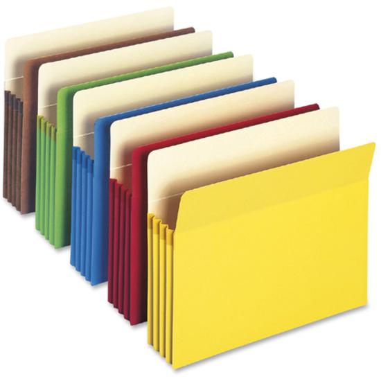 Smead Straight Tab Cut Legal Recycled File Pocket - 8 1/2" x 14" - 3 1/2" Expansion - Top Tab Location - Yellow - Tear Resistant - 10% Recycled - 1 Each. Picture 8