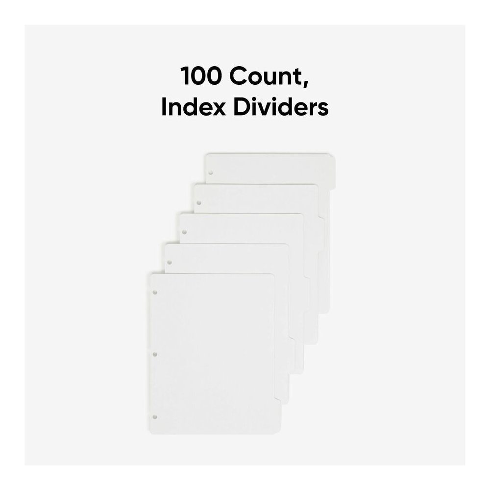 Smead Three-Ring Binder Index Dividers - 5 Tab(s)/Set - Letter - 8.50" Width x 11" Length - White Divider - 10% Recycled - Punched - 1 Box. Picture 2