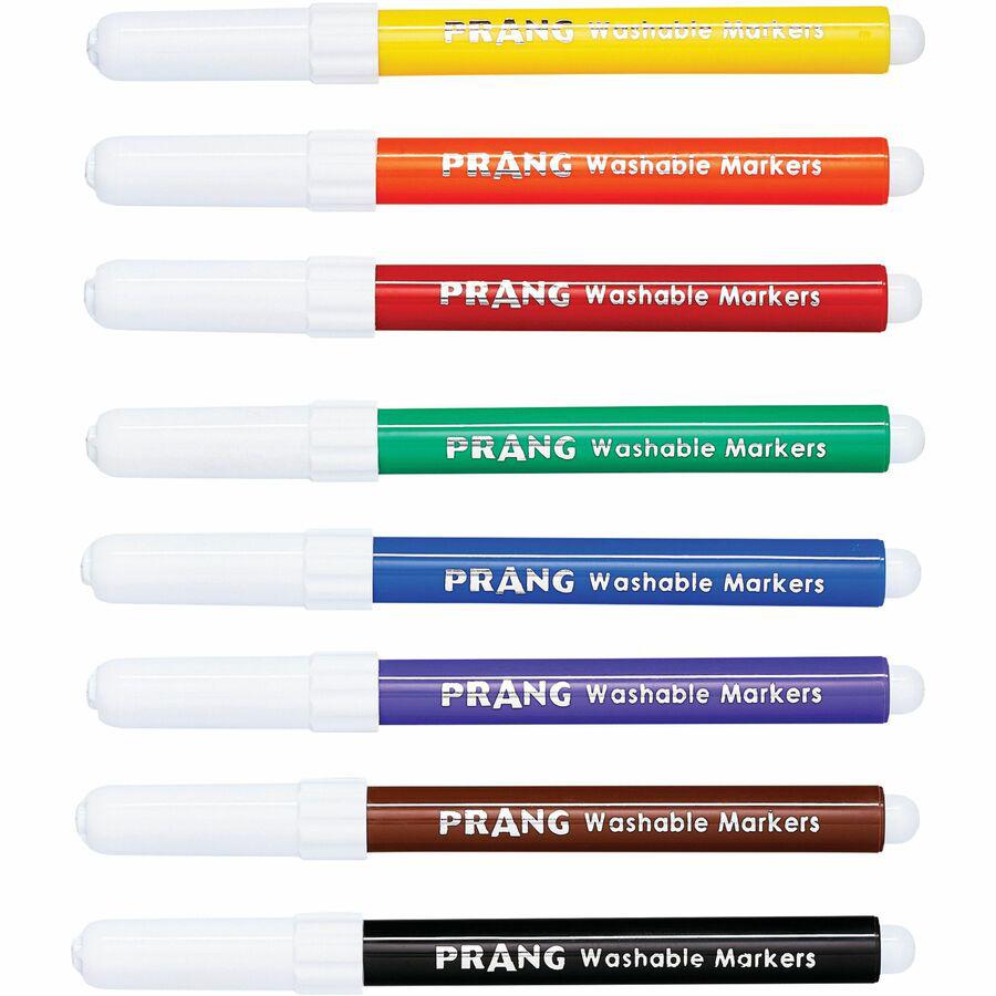 Prang Bullet Tip Washable Master Pack Art Markers - Washable - Blue, Black, Green, Orange, Purple, Yellow, Red, Brown Ink - 96 / Box. Picture 5