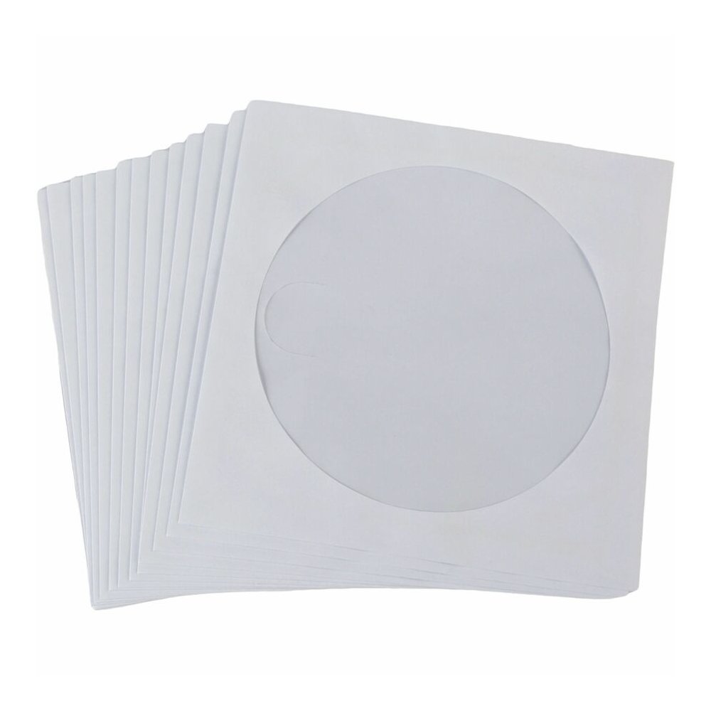 Compucessory CD/DVD White Window Envelopes - CD/DVD - 5" Width x 5" Length - White - 250 / Box. Picture 2