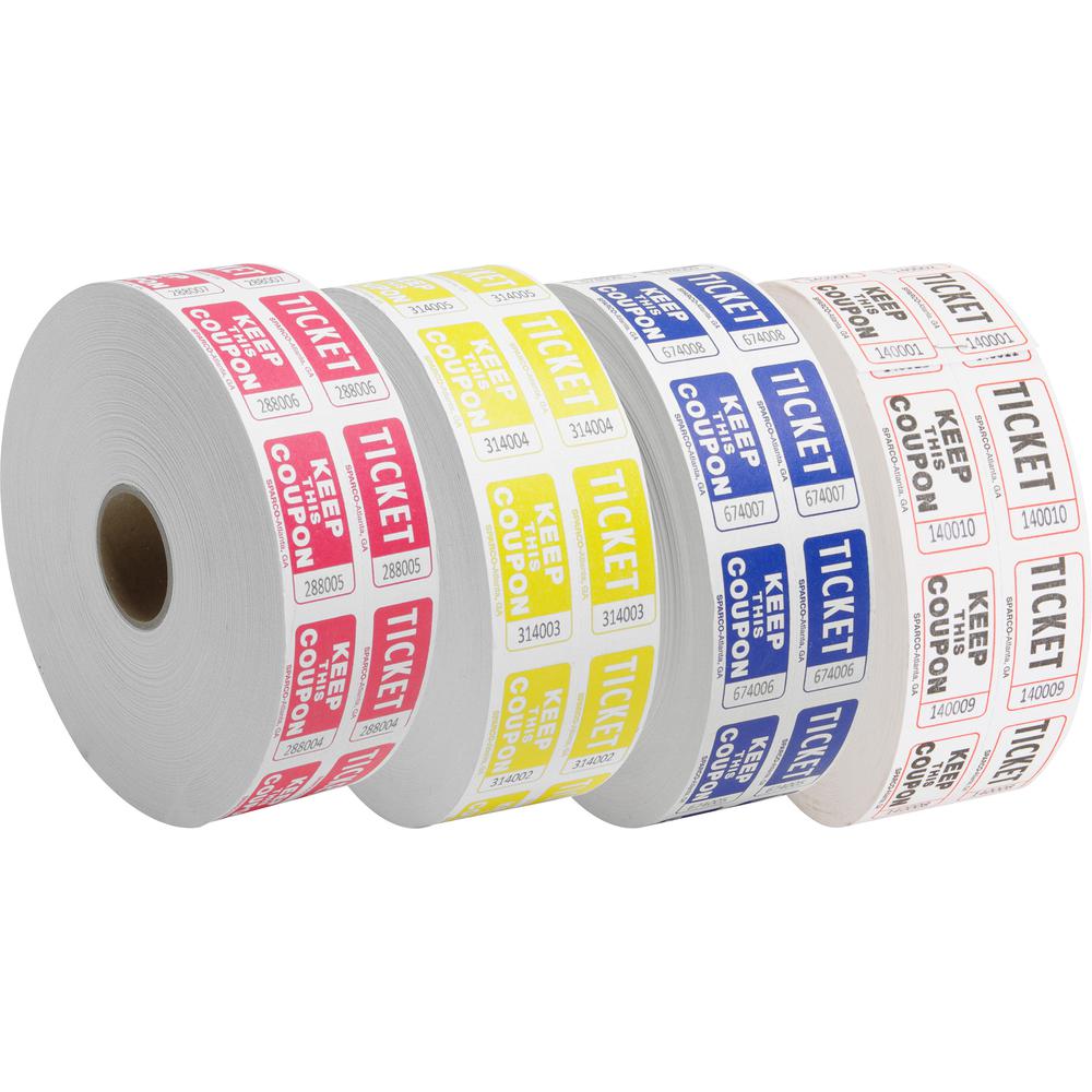Sparco Roll Tickets - Red - 2000/Roll. Picture 4