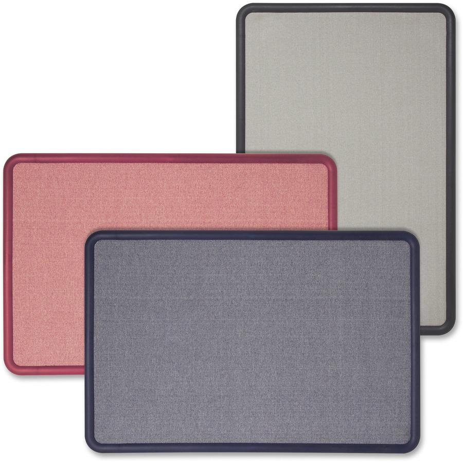 Quartet Contour Bulletin Board - 36" Height x 48" Width - Blue Fabric Surface - Durable, Self-healing - Navy Frame - 1 Each. Picture 7