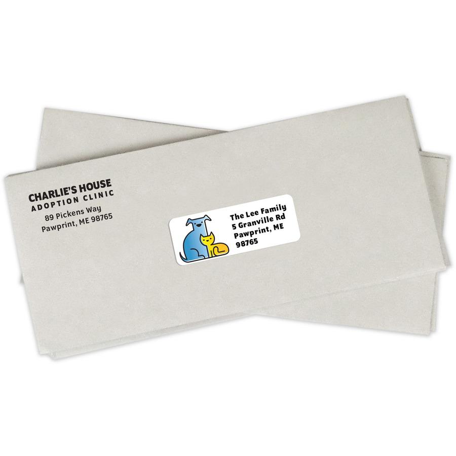 MACO White Laser/Ink Jet Address Label - 1" Width x 2 5/8" Length - Permanent Adhesive - Rectangle - Laser, Inkjet - White - 30 / Sheet - 7500 / Box - Lignin-free. Picture 4