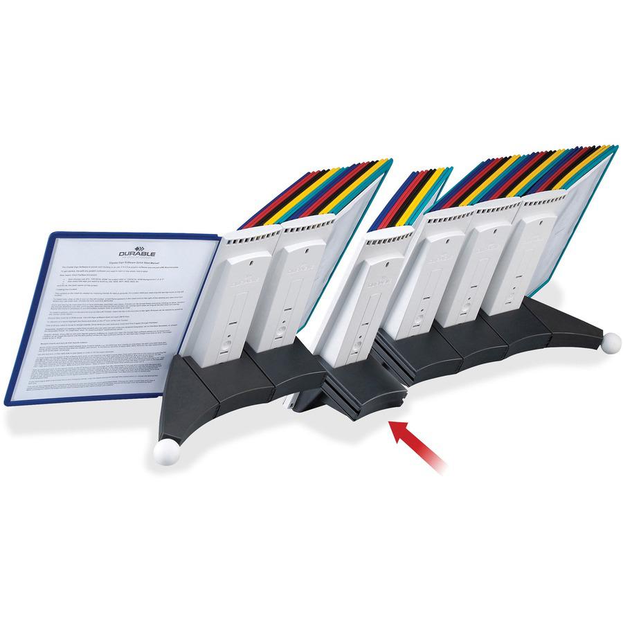 DURABLE&reg; Extension Set for SHERPA&reg; Reference Display System - 10 Double Sided Panels - Letter Size - Anti-Reflective/Non-Glare - Assorted Colors. Picture 7