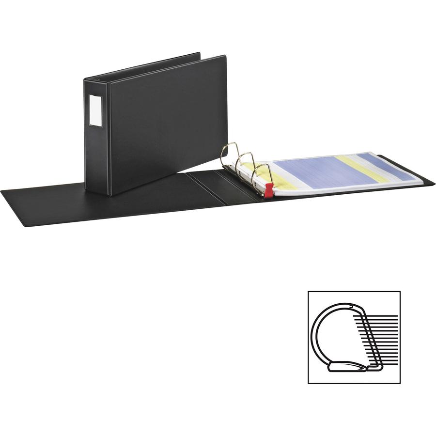 Cardinal EasyOpen Locking Slant-D Tabloid Binders - 3" Binder Capacity - Tabloid - 11" x 17" Sheet Size - 675 Sheet Capacity - 1 1/2" Spine Width - 3 x D-Ring Fastener(s) - Inside Front & Back Pocket(. Picture 3
