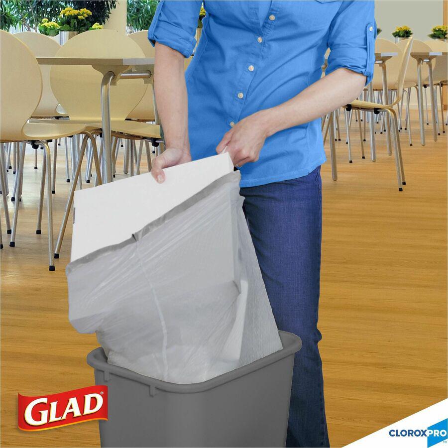 CloroxPro&trade; ForceFlex Tall Kitchen Drawstring Trash Bags - 13 gal Capacity - 24" Width x 25.13" Length - 90 mil (2286 Micron) Thickness - Gray - Plastic - 1/Box - 100 Per Box - Kitchen, Office, D. Picture 11