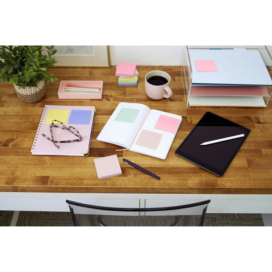 Post-it&reg; Greener Notes Cabinet Pack - Sweet Sprinkles Color Collection - 1800 x Assorted - 3" x 3" - Square - 75 Sheets per Pad - Unruled - Positively Pink, Canary Yellow, Fresh Mint, Moonstone - . Picture 2