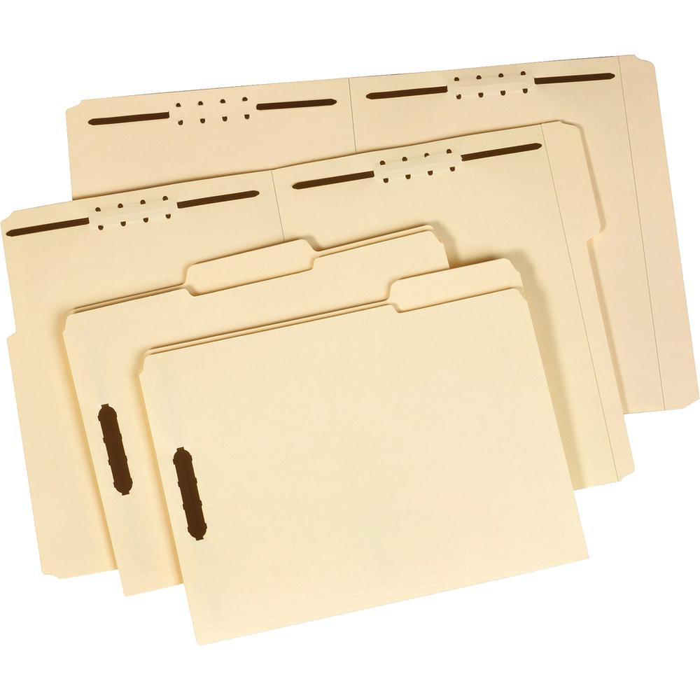 Pendaflex 1/3 Tab Cut Letter Recycled Top Tab File Folder - 8 1/2" x 11" - 3/4" Expansion - 1 Fastener - 2" for Folder - Top Tab Location - Assorted Tab Position - 18 pt. - Manila Paper - Manila - Tea. Picture 4