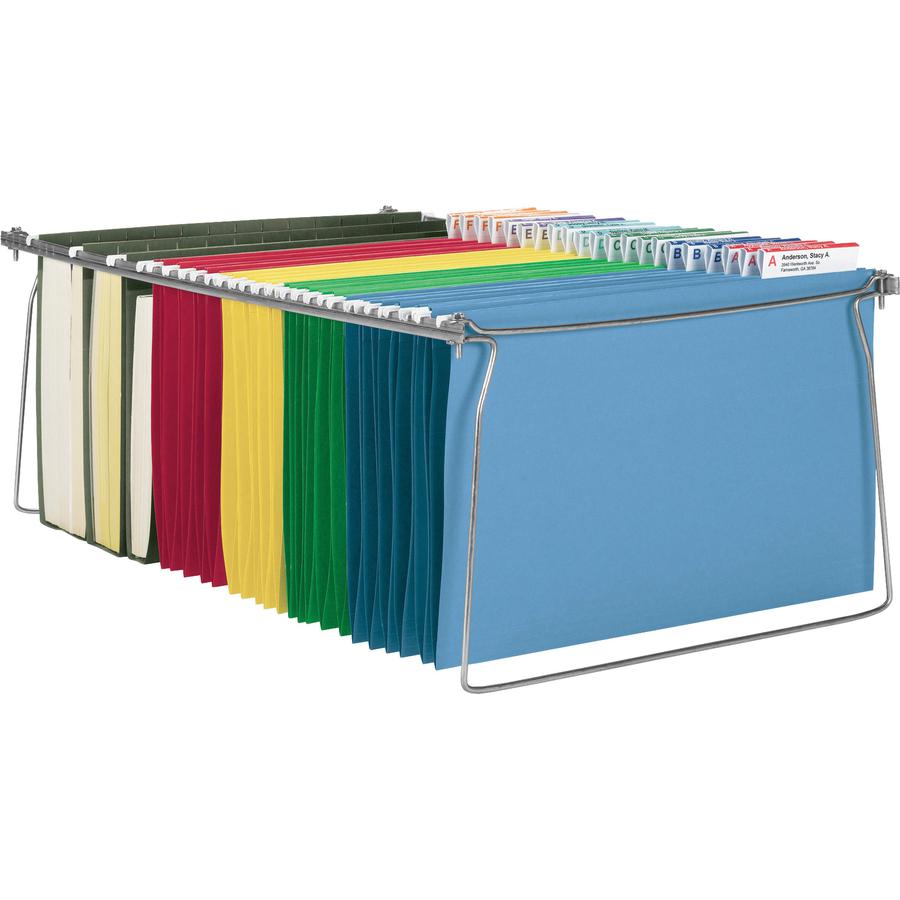 Smead Hanging Folder Frames - Legal - 23"-27" Long - Steel - Gray - 2 / Pack. Picture 5