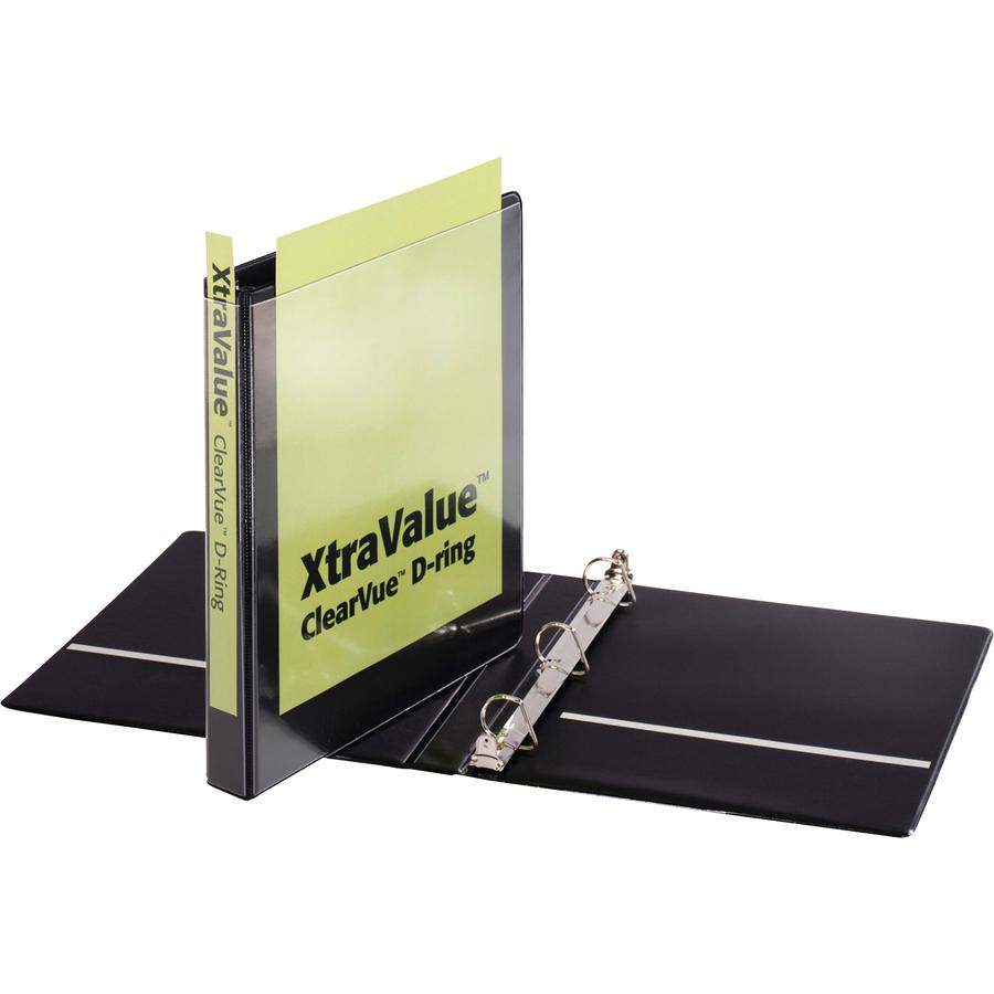 Cardinal Performer ClearVue Slant-D Ring Binder - 1" Binder Capacity - Letter - 8 1/2" x 11" Sheet Size - 240 Sheet Capacity - 1" Spine Width - 3 x D-Ring Fastener(s) - 2 Inside Front & Back Pocket(s). Picture 4