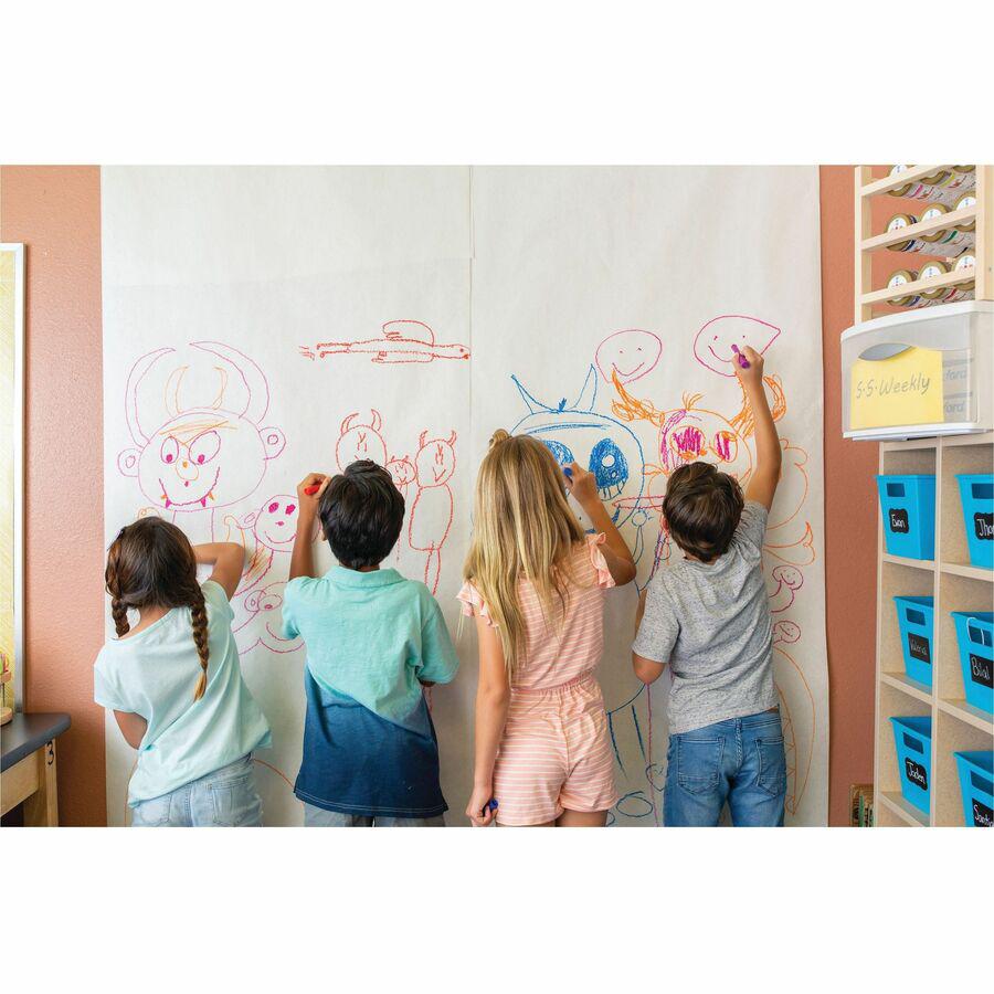 Pacon Kraft Paper Roll - Painting, Classroom Activities, Craft - 1000 ftHeight x 18"Width x 17"Length - 40 lb Basis Weight - 1 / Roll - White - Kraft. Picture 5