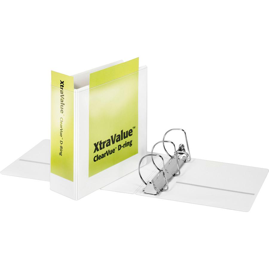 Cardinal Performer ClearVue Slant-D Ring Binder - 4" Binder Capacity - Letter - 8 1/2" x 11" Sheet Size - 835 Sheet Capacity - 3 3/5" Spine Width - 3 x D-Ring Fastener(s) - 2 Inside Front & Back Pocke. Picture 3