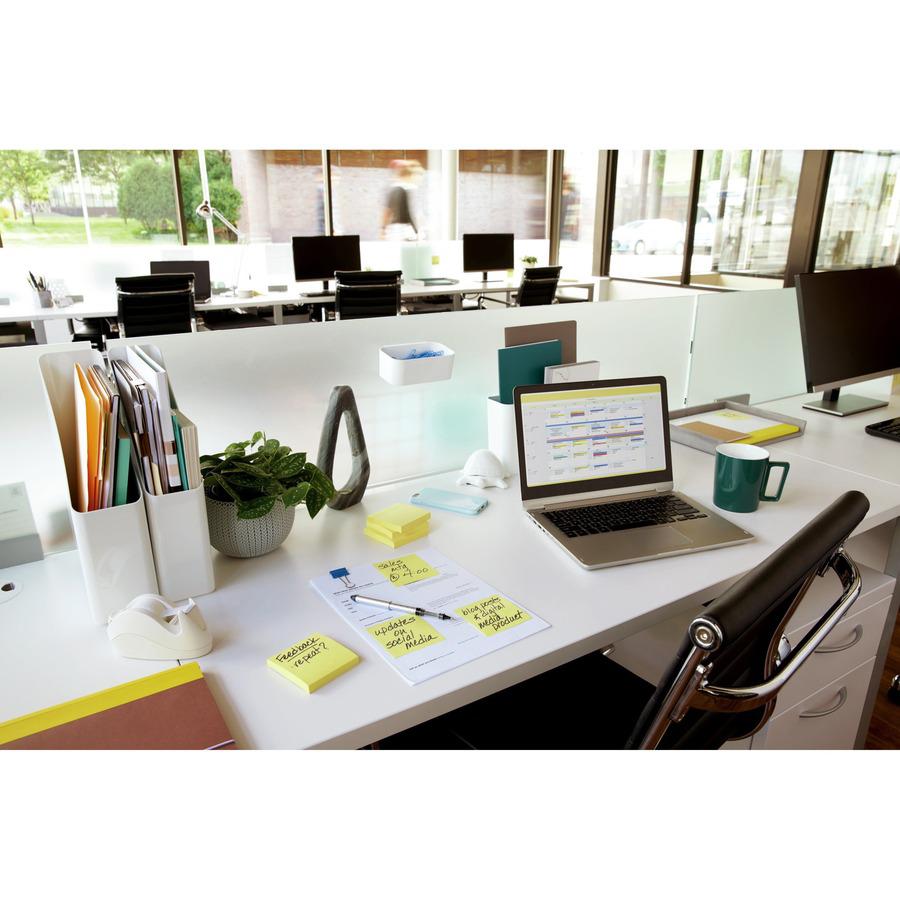 Post-it&reg; Notes Original Notepads - 1800 - 3" x 3" - Square - 100 Sheets per Pad - Unruled - Canary Yellow - Paper - Removable - 18 / Pack. Picture 3